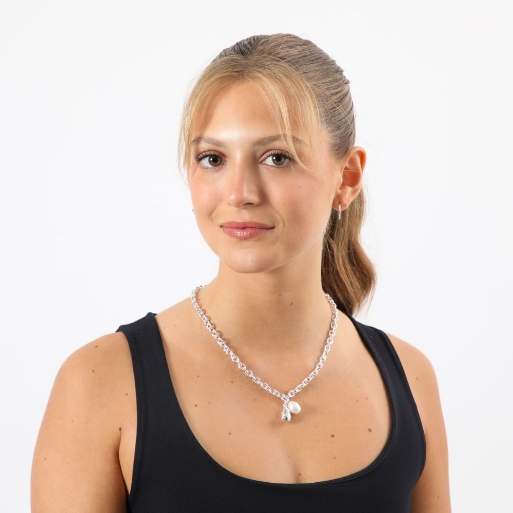 Collar Corto Kathia Plateado Tatienne