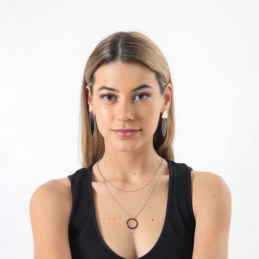 Aros Largo Angelé Negro i-D