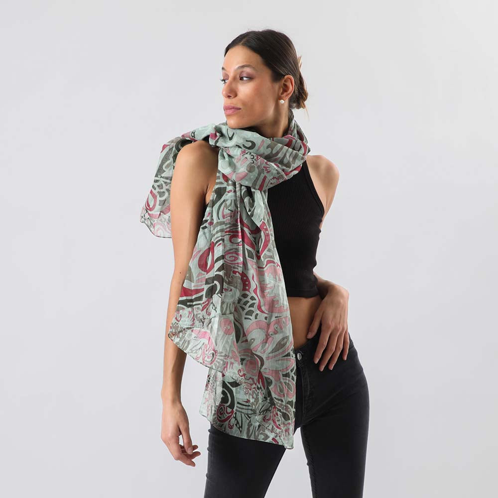 Pañuelo Estampado Boho Verde i-D