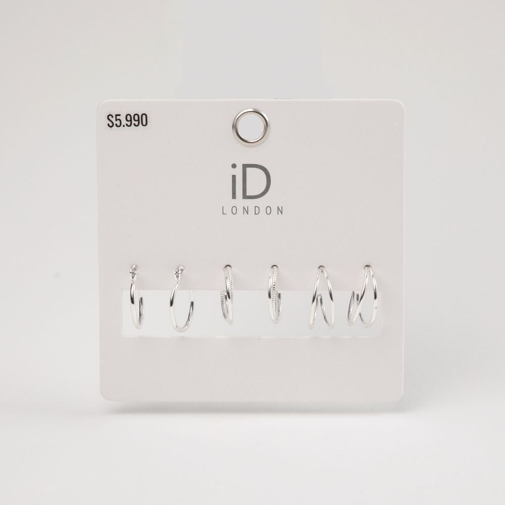 Aros Set Mila Plateado i-D