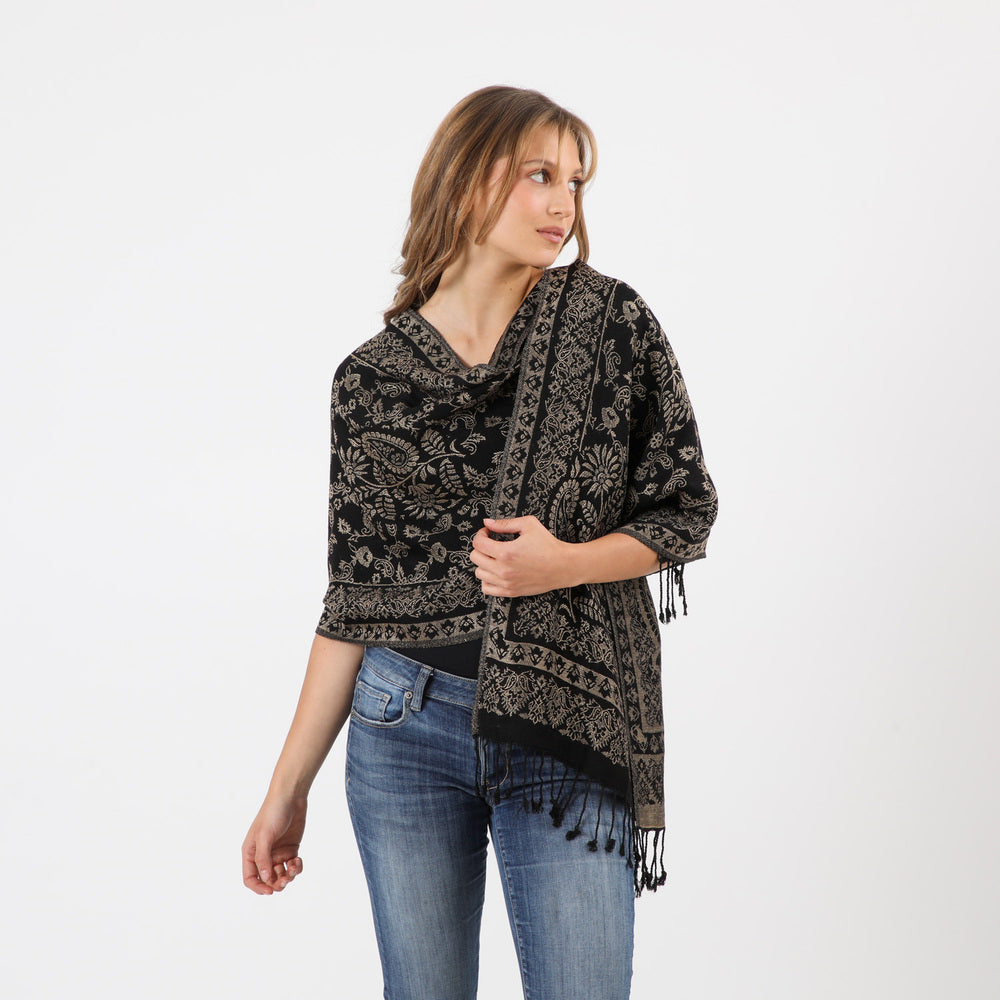 Pañuelo Jacquard Haide Negro Humana