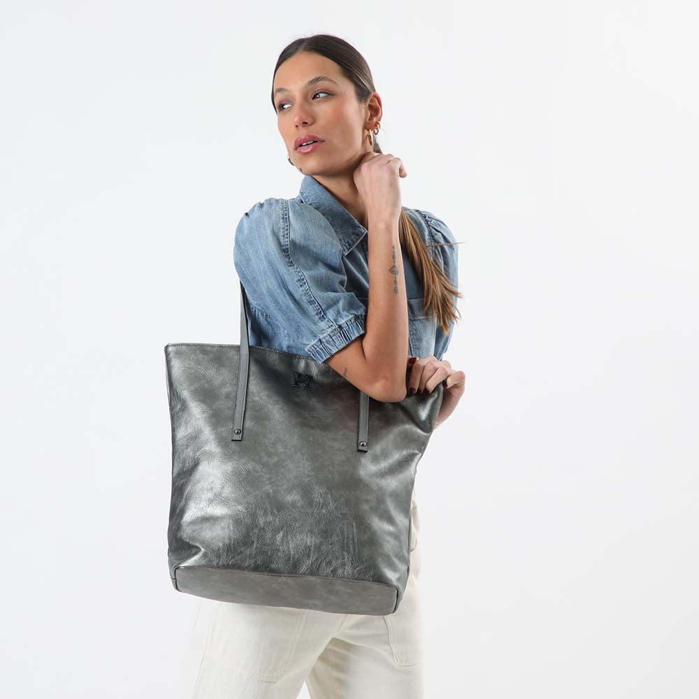 Cartera Hombro Ocean Plateada Humana