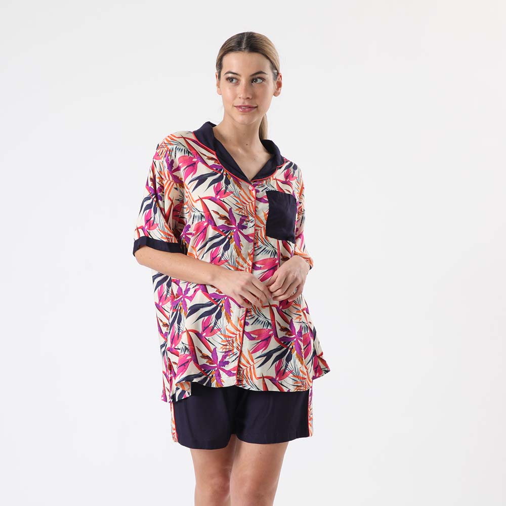 Pijama Short Flemish Rojo M Humana