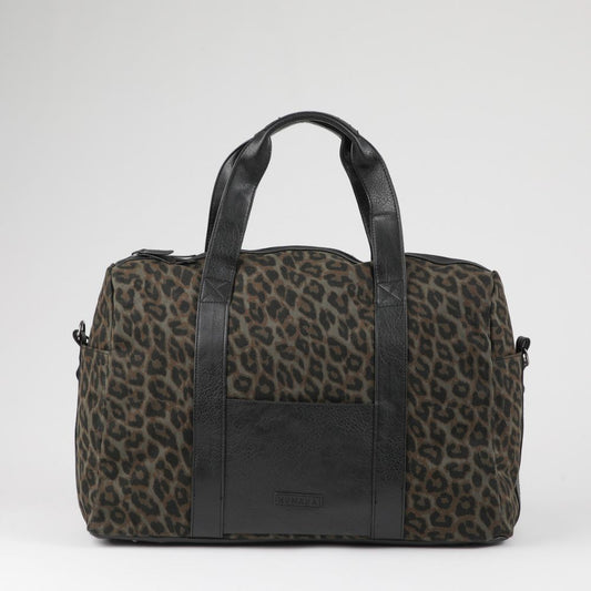 Bolso Otto Canvas Animal Print Verde Viaje Humana