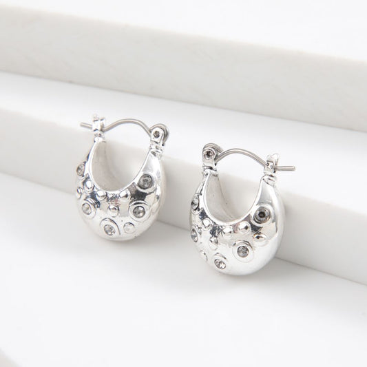 Aros Argolla Medios Plateado Humana