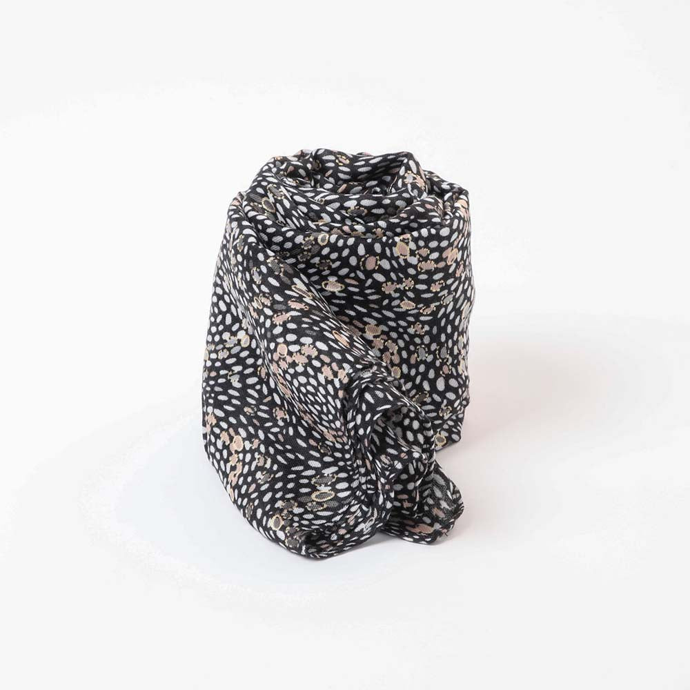 Pañuelo Estampado Metz Negro Tatienne