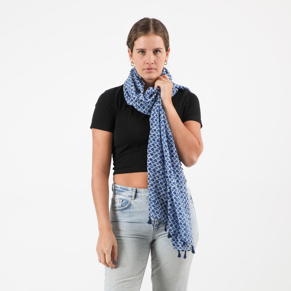 Pañuelo Estampado Nemesia Azul i-D