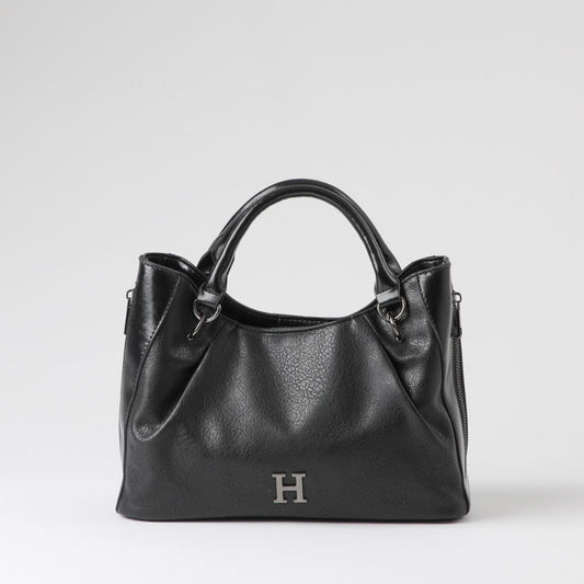 Cartera Bandolera April Ecocuero Negra Humana