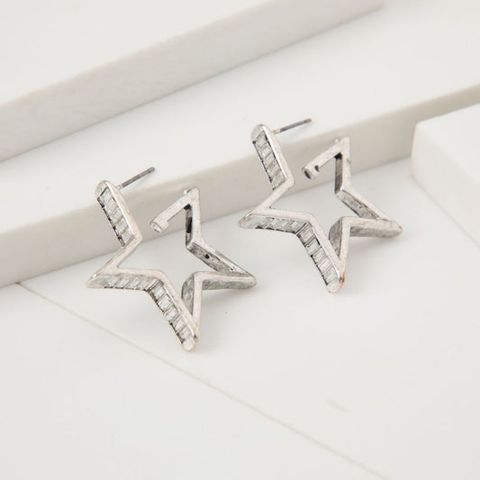 Aros Argolla Plateado Black Night Humana