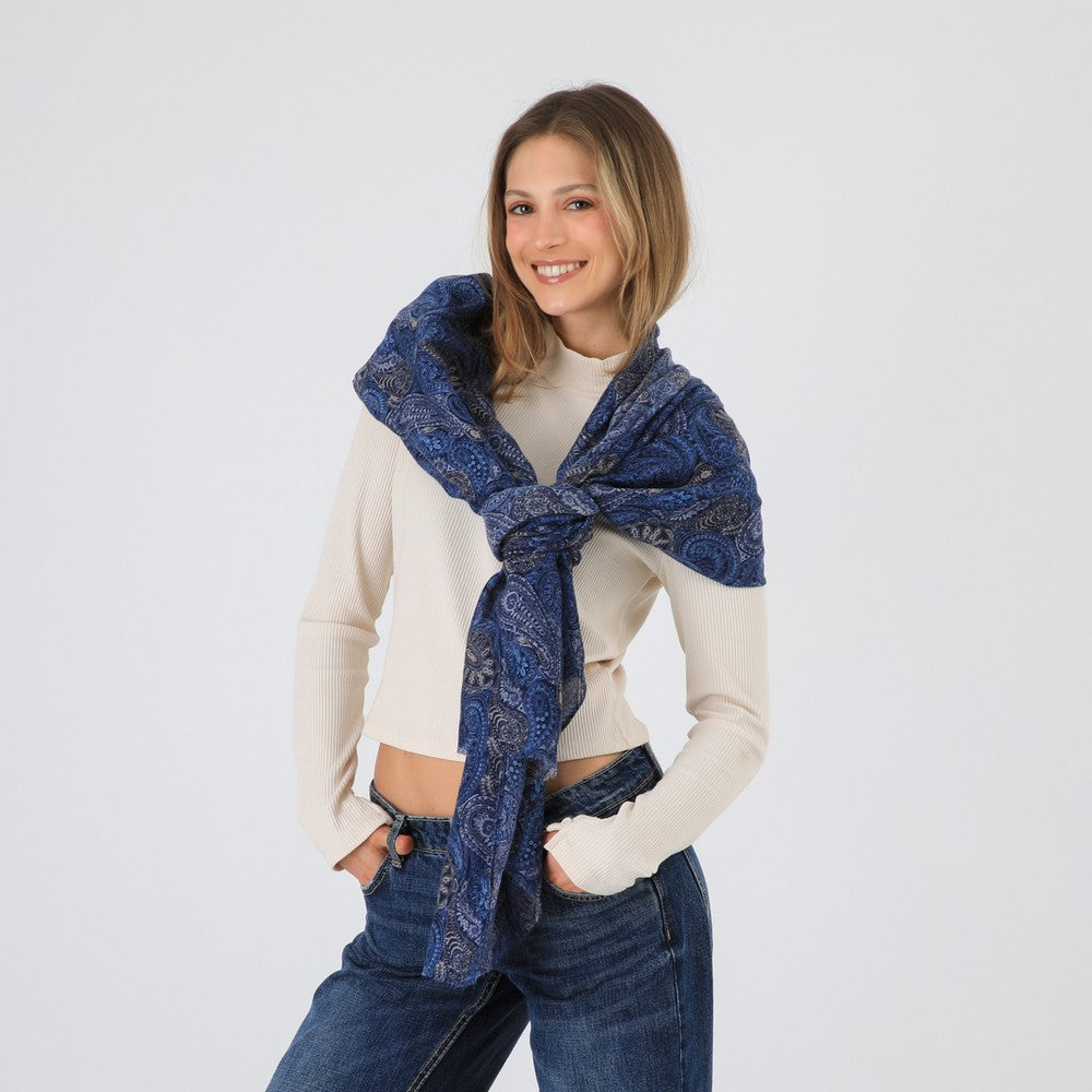 Pañuelo Estampado Malaga Azul I-D