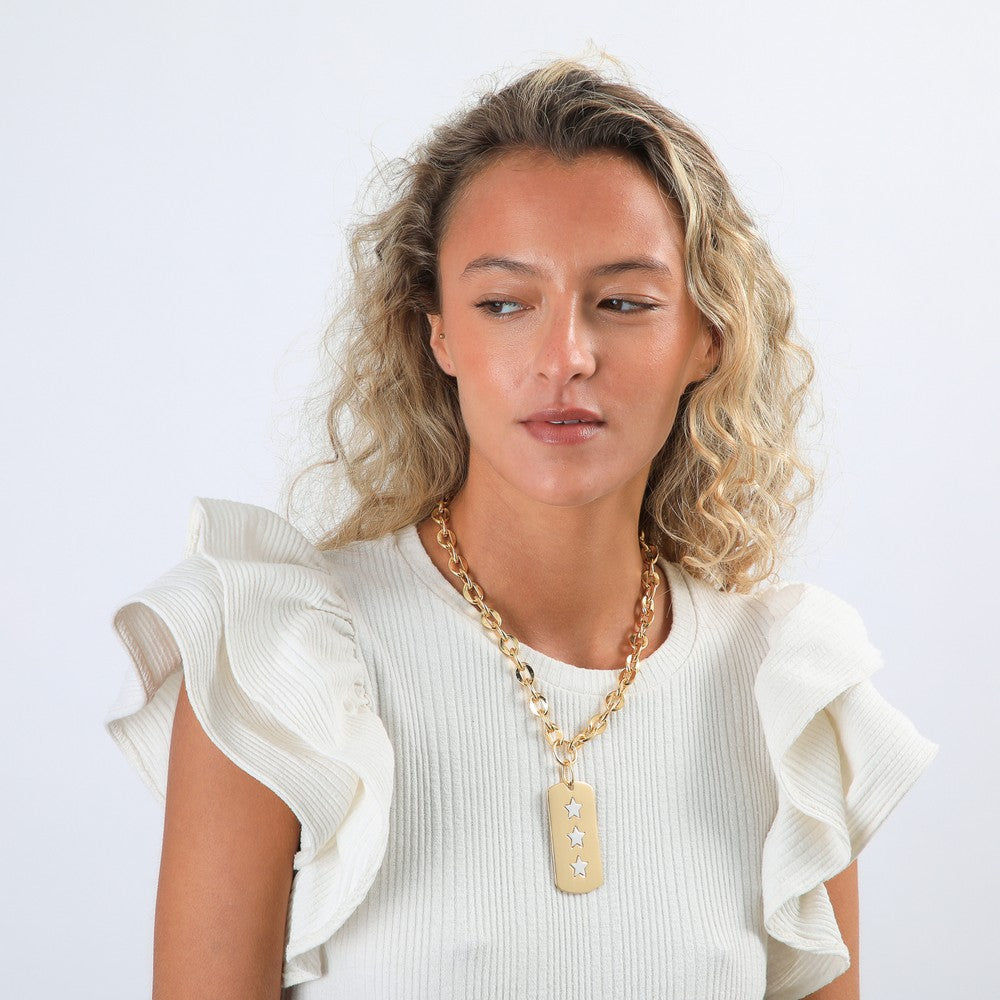 Collar Corto Dorado Blondie Humana