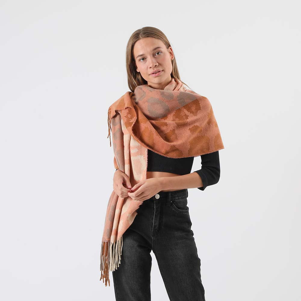 Manta Invierno Leopard Rosada i-D