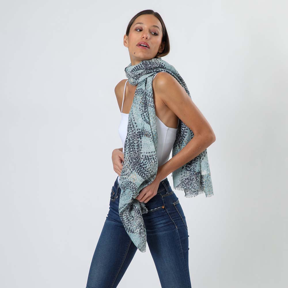 Pañuelo Estampado Ice Celeste Humana