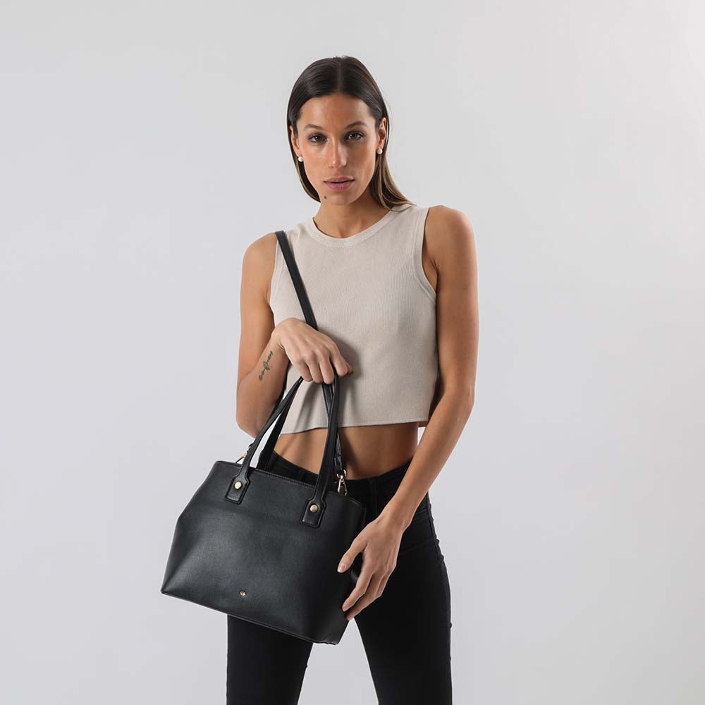 Cartera Hombro Olimpia Negra i-D