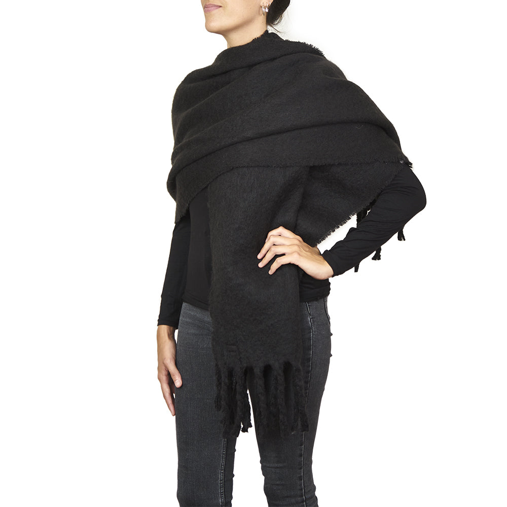 Maxi Bufanda Basic Bicolor Black Humana