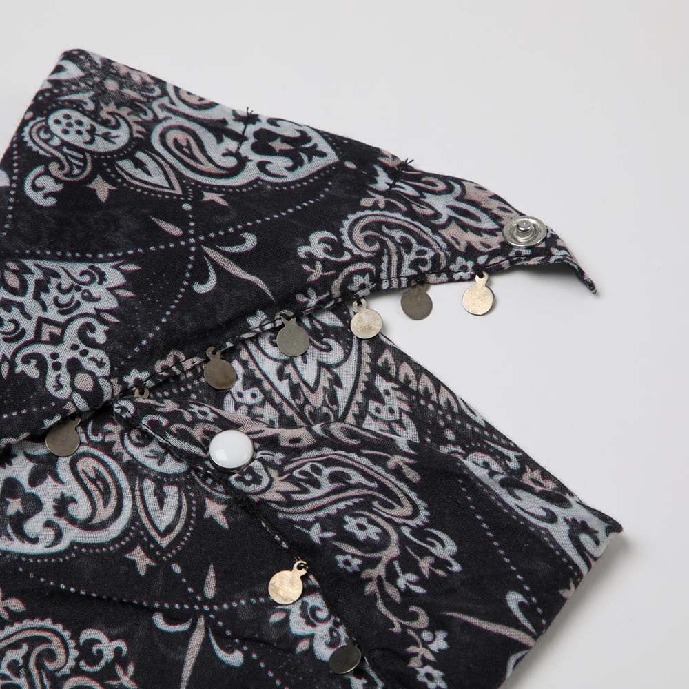 Bandana Mandala Negra Humana