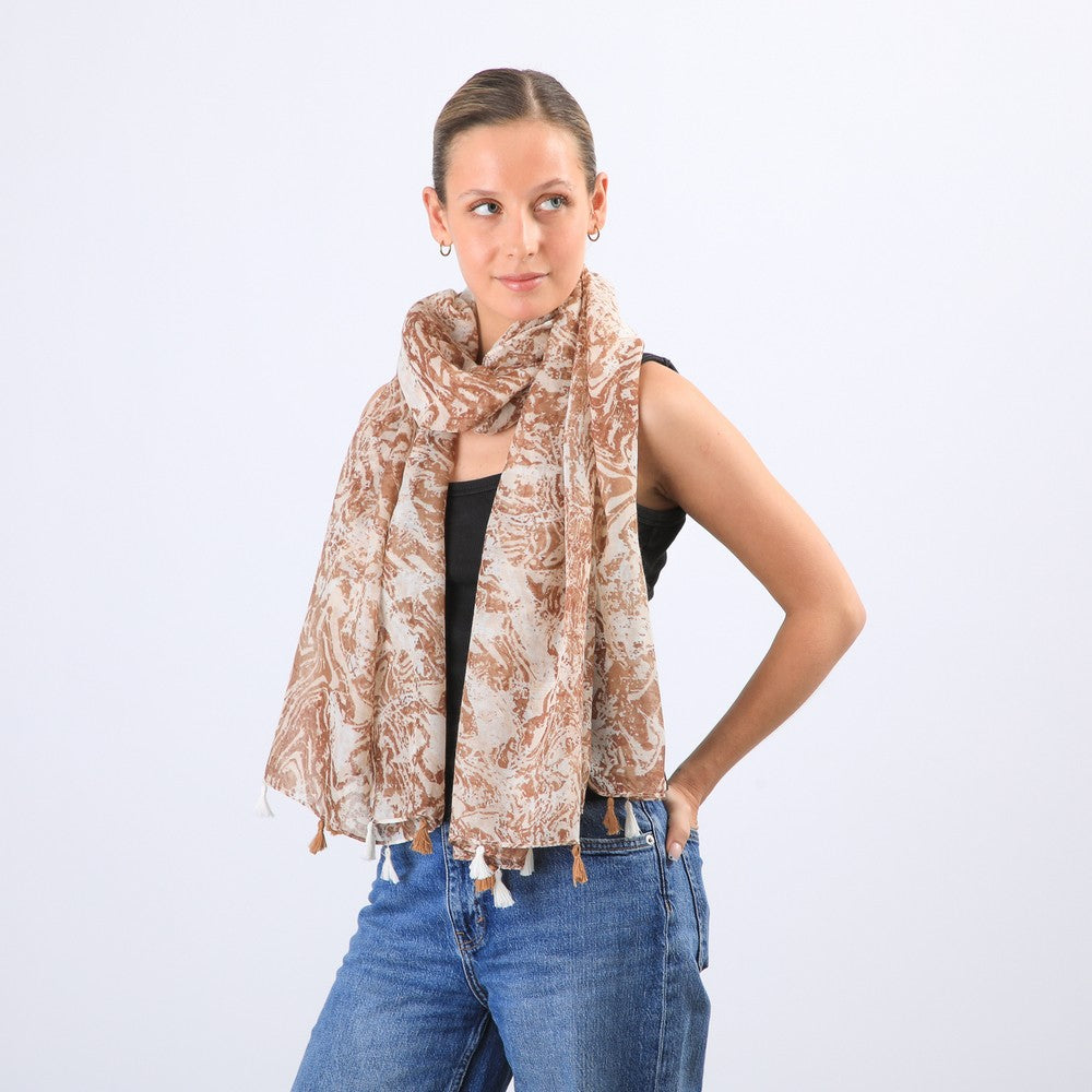 Pañuelo Estampado Crawley Beige I-D
