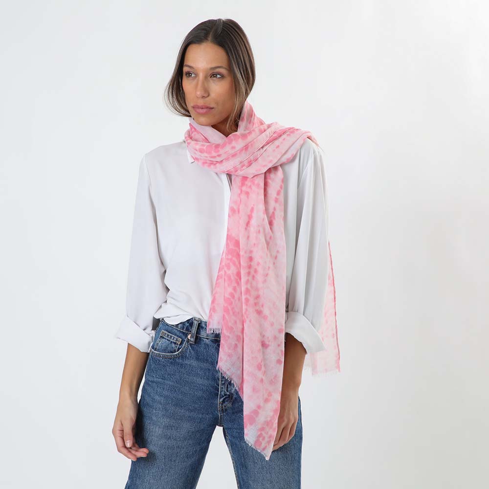 Pañuelo Estampado Rosa Rosado Tatienne