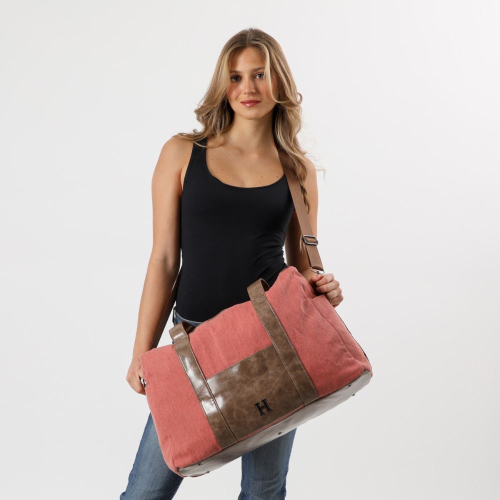 Bolso Hawai Rosado y Beige Humana