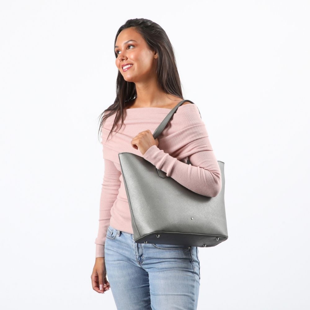 Cartera Hombro Ottavia Gris I-D