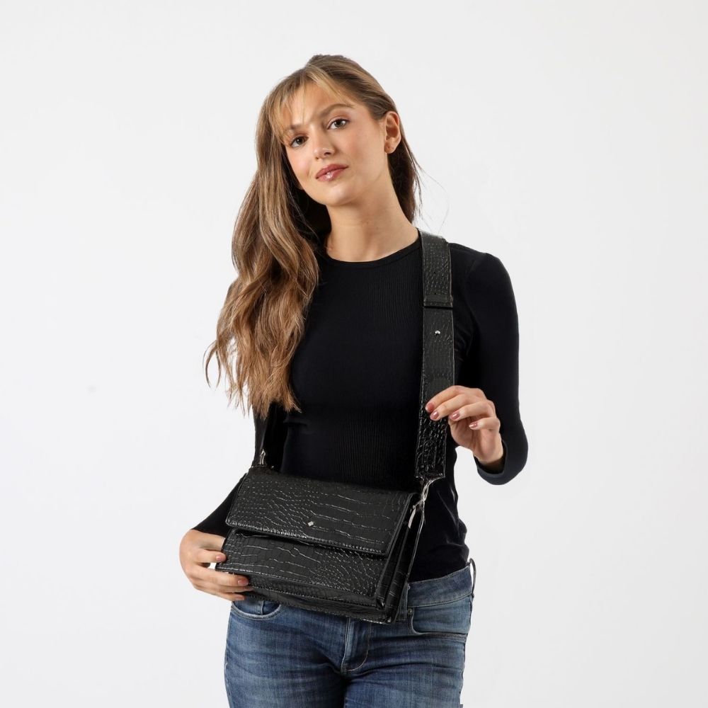 Cartera Cruzada Colette Negro I-D
