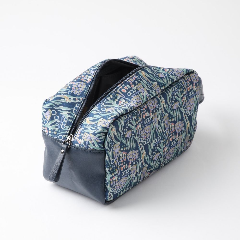 Cosmetiquero Solid Corales Azul Humana