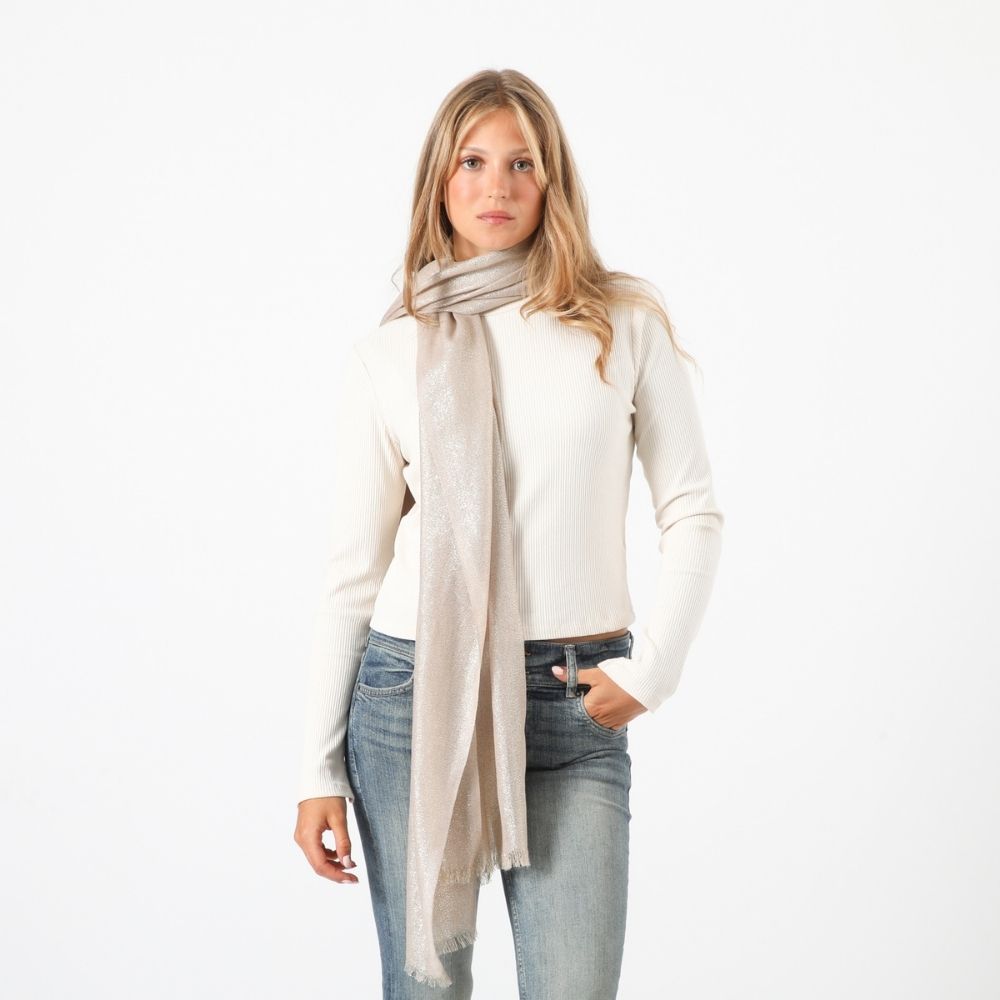 Pañuelo Liso Yuki Beige I-D