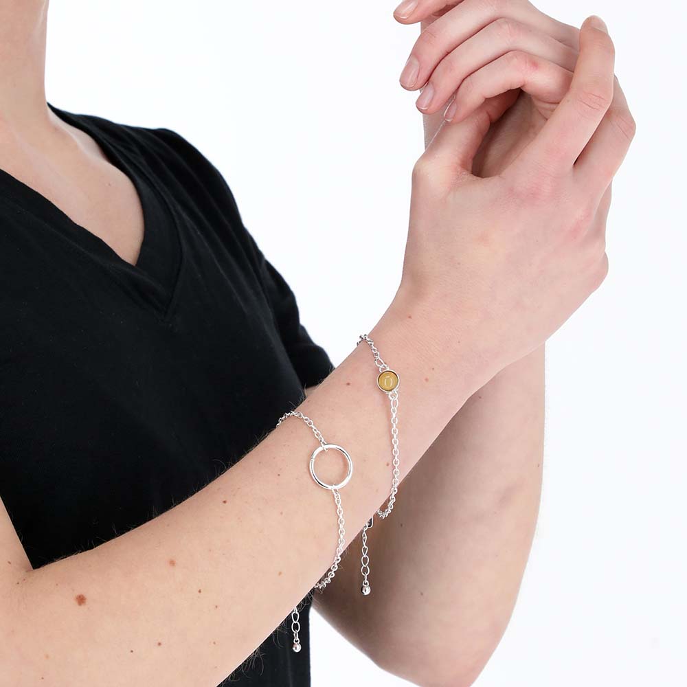 Pulsera Set Ring Plateado Humana