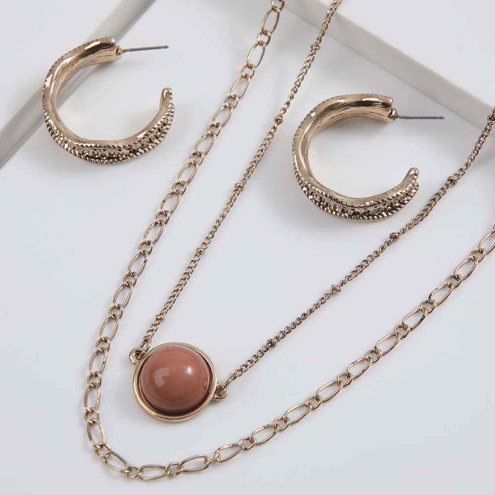 Collar + Aro Turín Dorado i-D