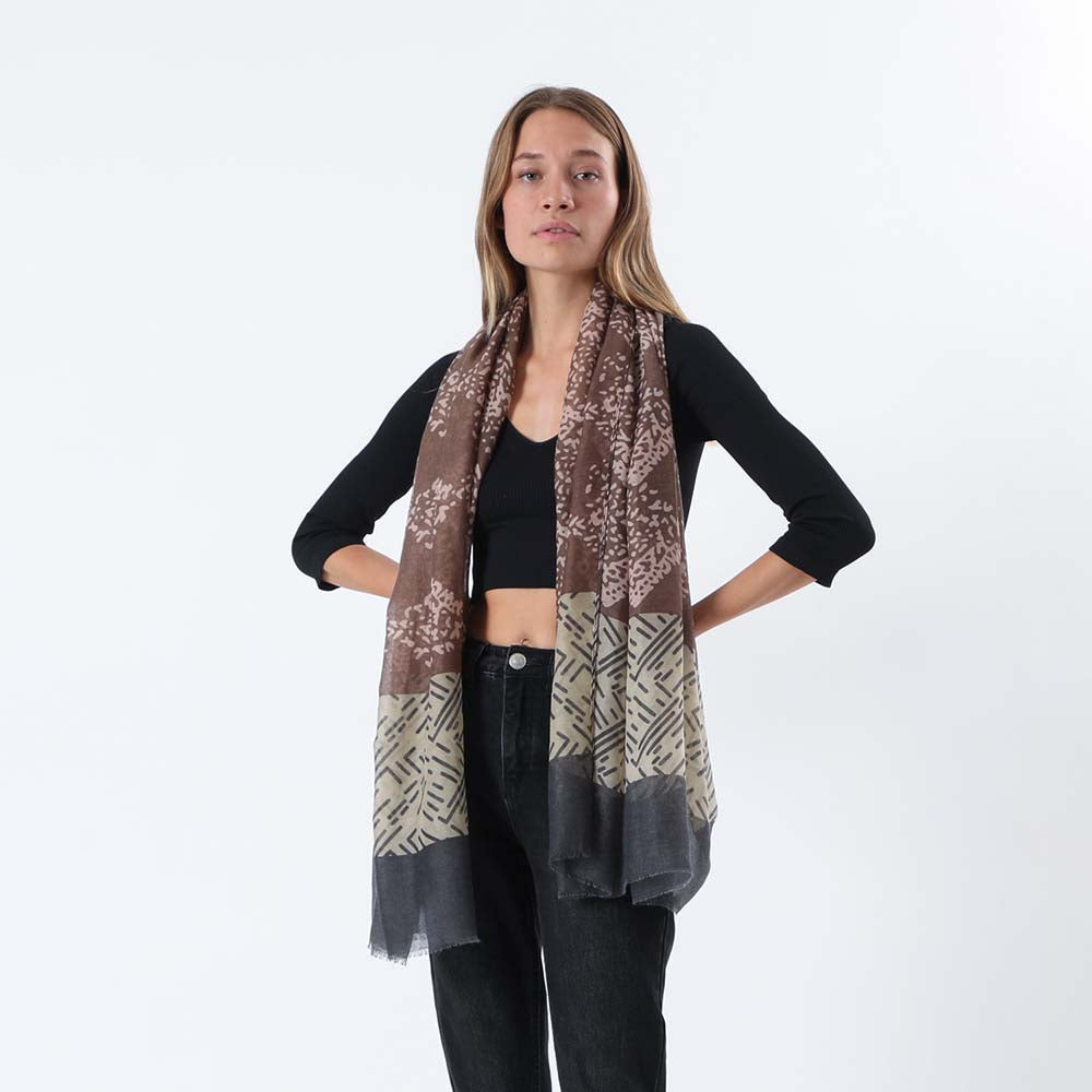 Pañuelo Estampado Ruskea Café i-D