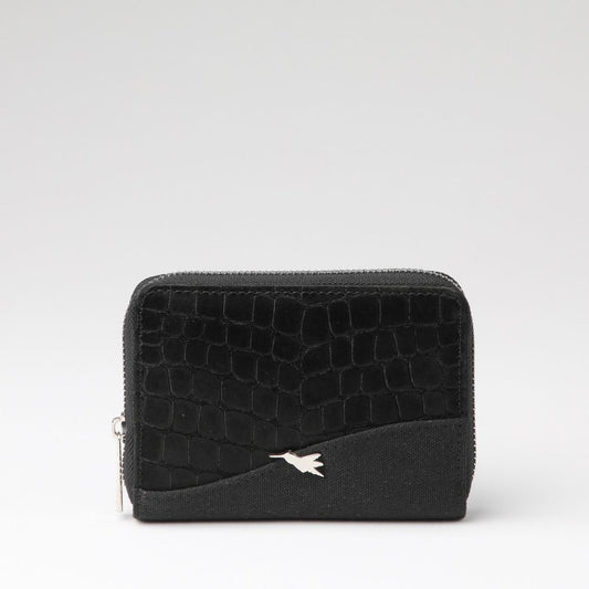 Billetera mediana Rolf Ecocuero croco negro Tatienne