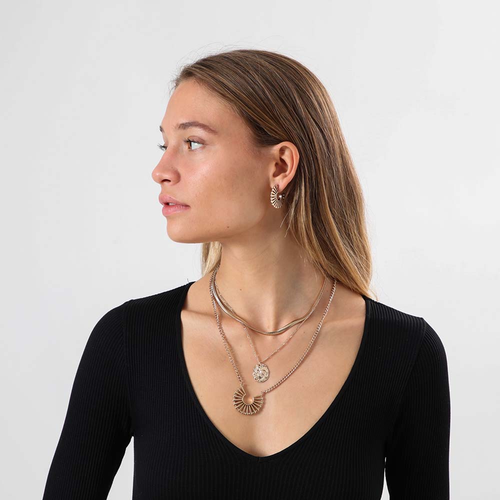 Collar Set Badalona Dorado Humana