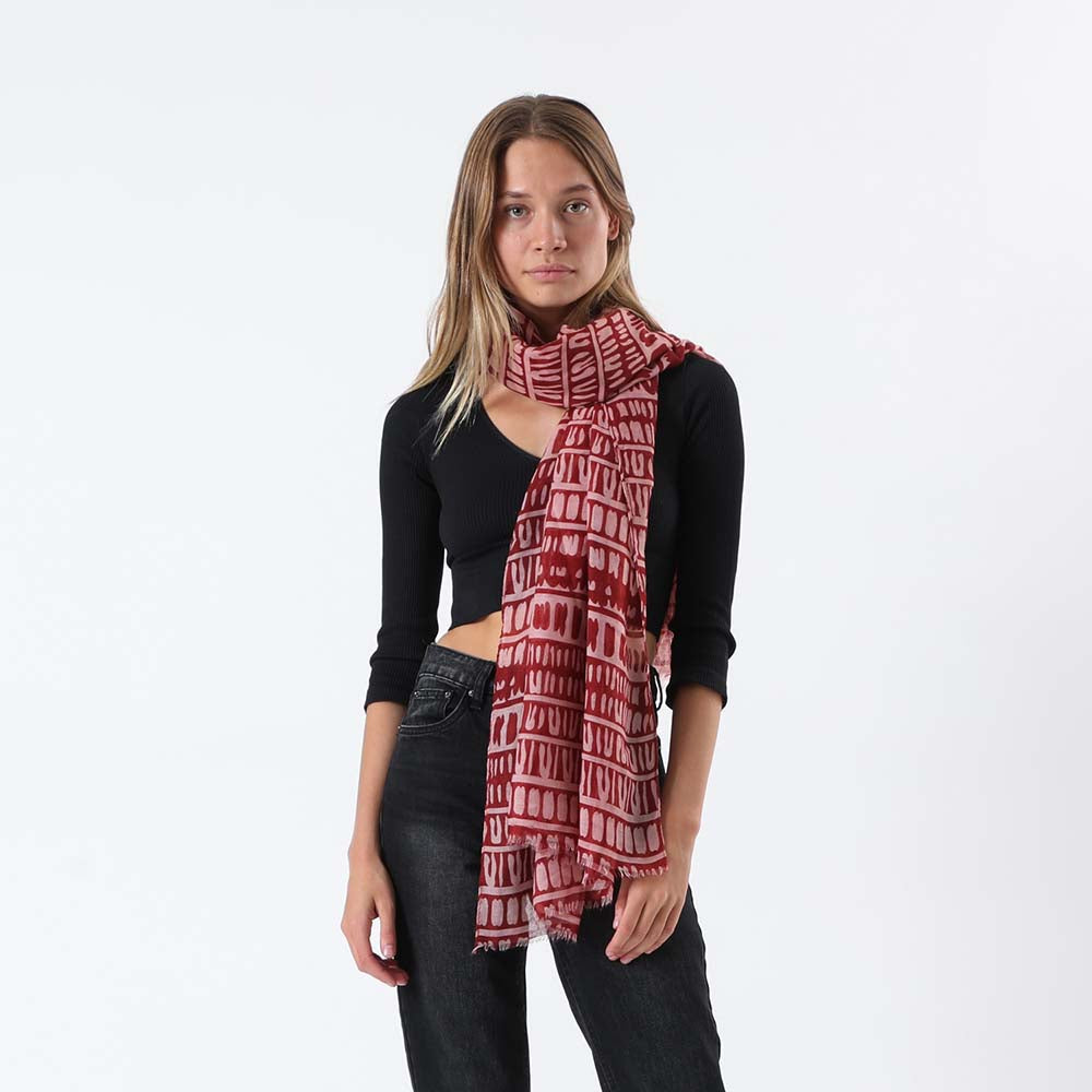 Pañuelo Estampado Mau Rojo i-D