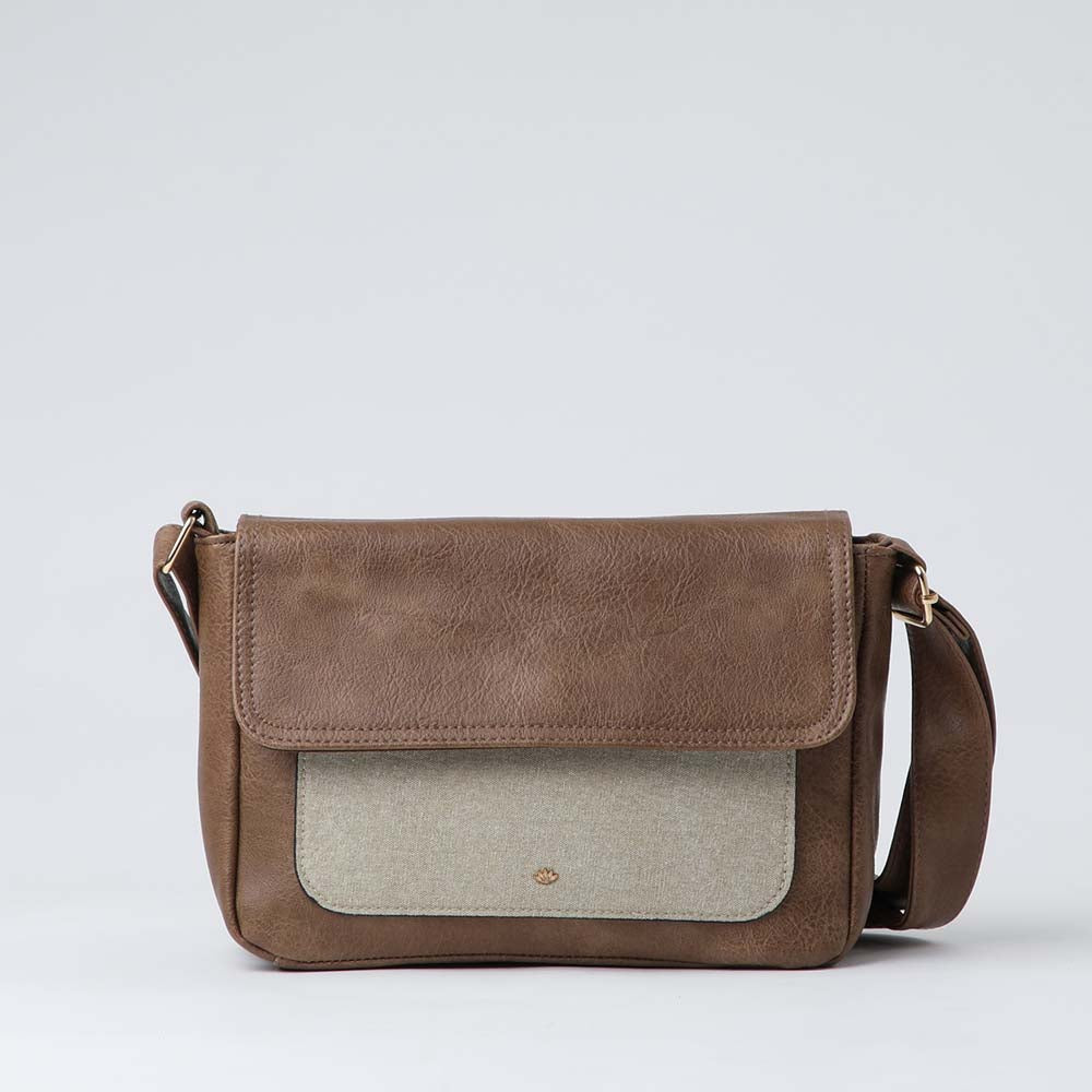 Cartera Cruzada Sara Beige i-D