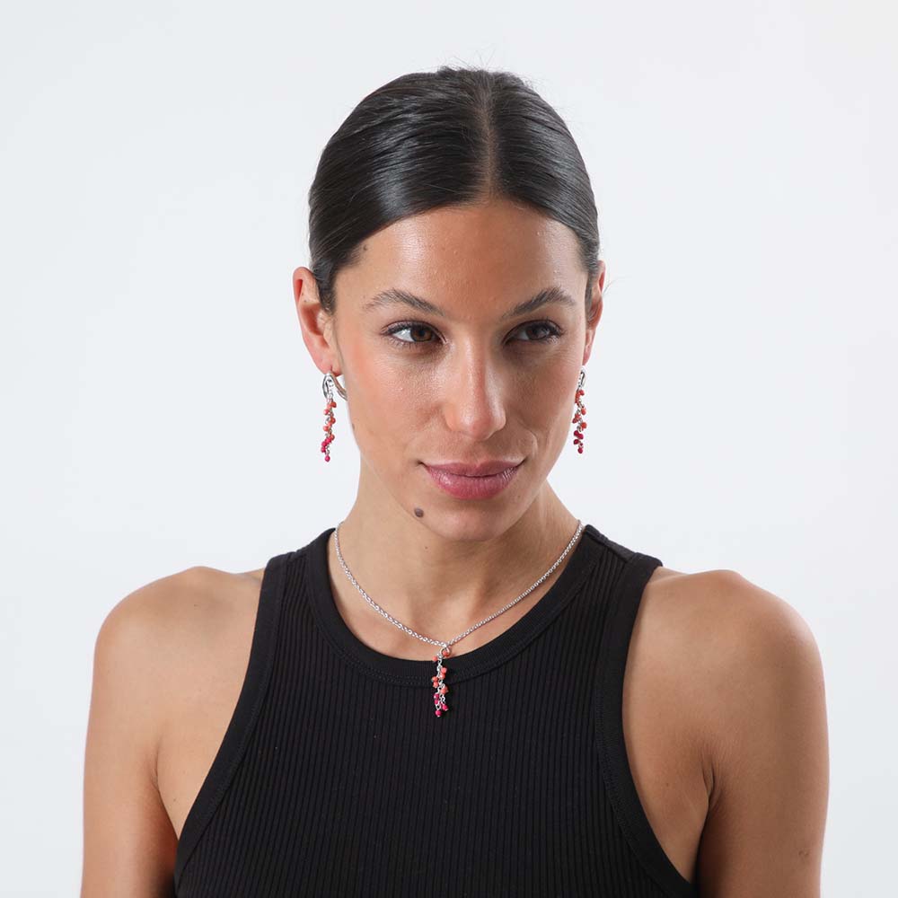 Aros Escalonia Largos Plateados Humana