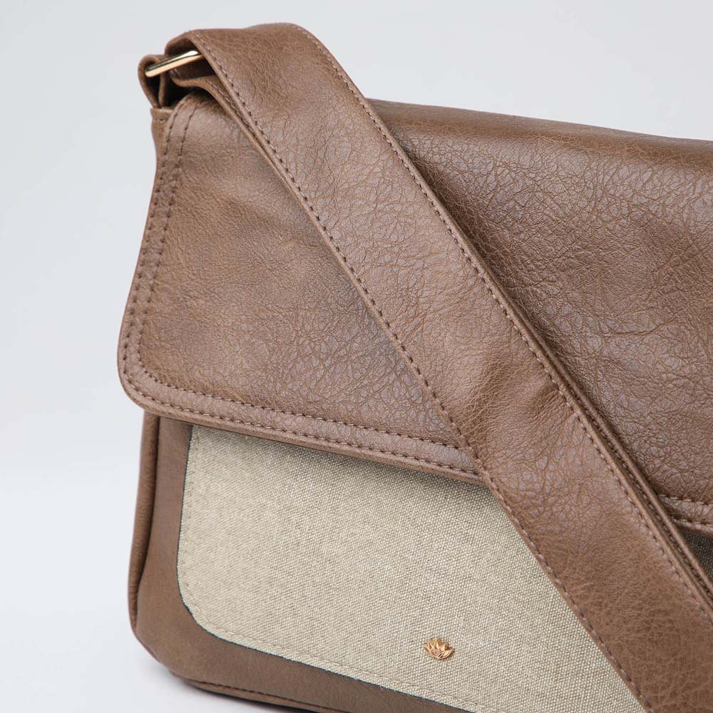 Cartera Cruzada Sara Beige i-D