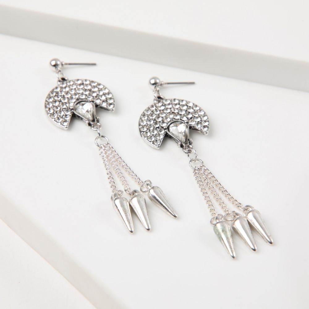 Aros Largo Bella Plateado Humana