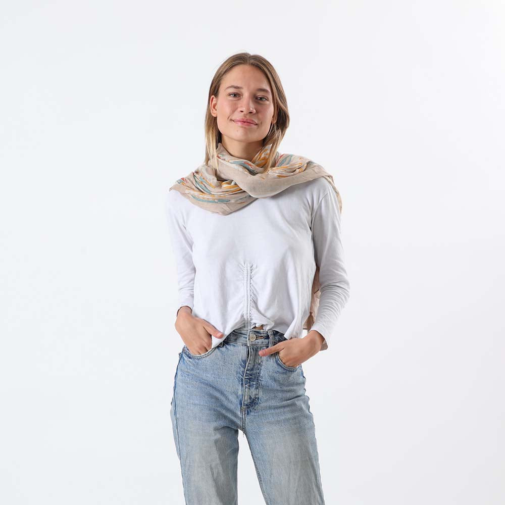 Pañuelo Estampado Canatbria Café Humana