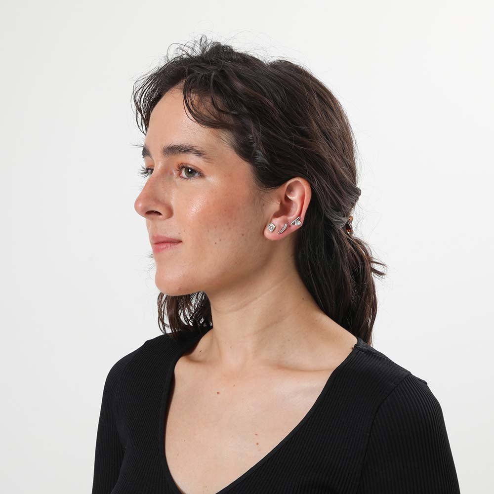 Set Aros Bowie Plateado Humana