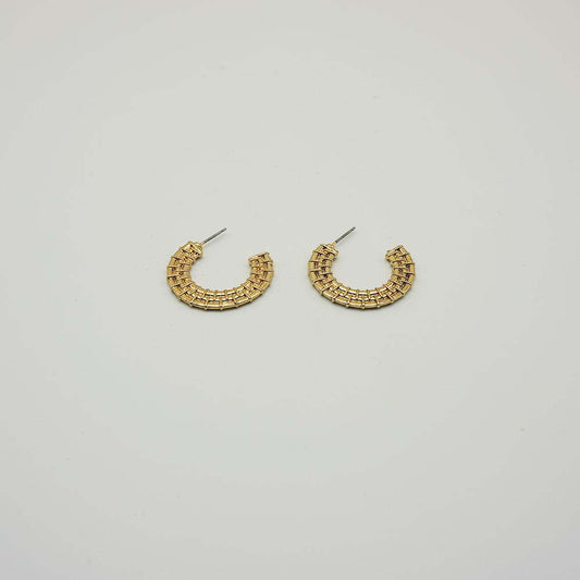 Aros Argolla Basket Dorado Tatienne