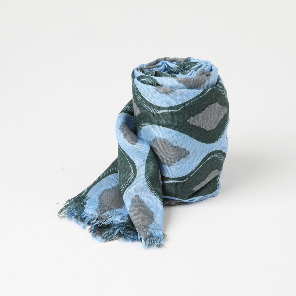 Pañuelo Estampado Baobad Celeste I-D