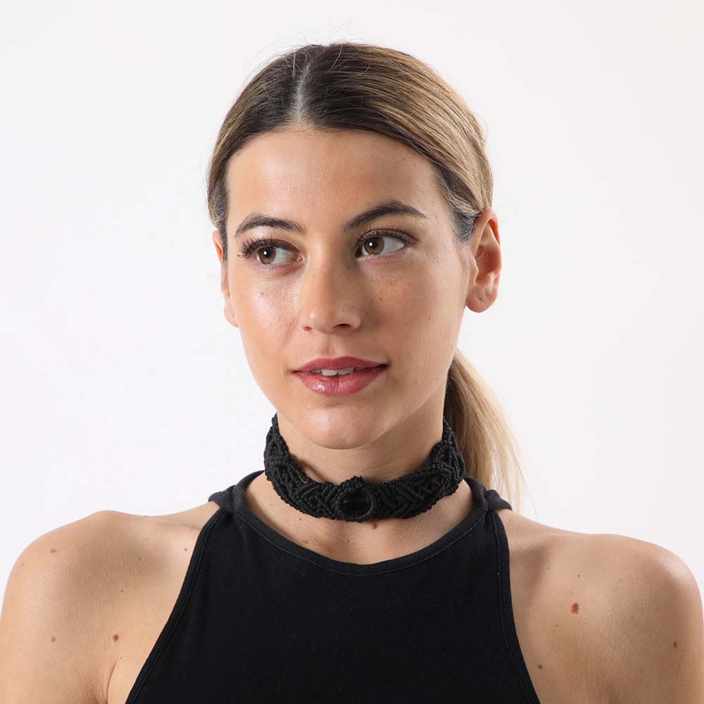 Chocker Barcelona Negro Humana
