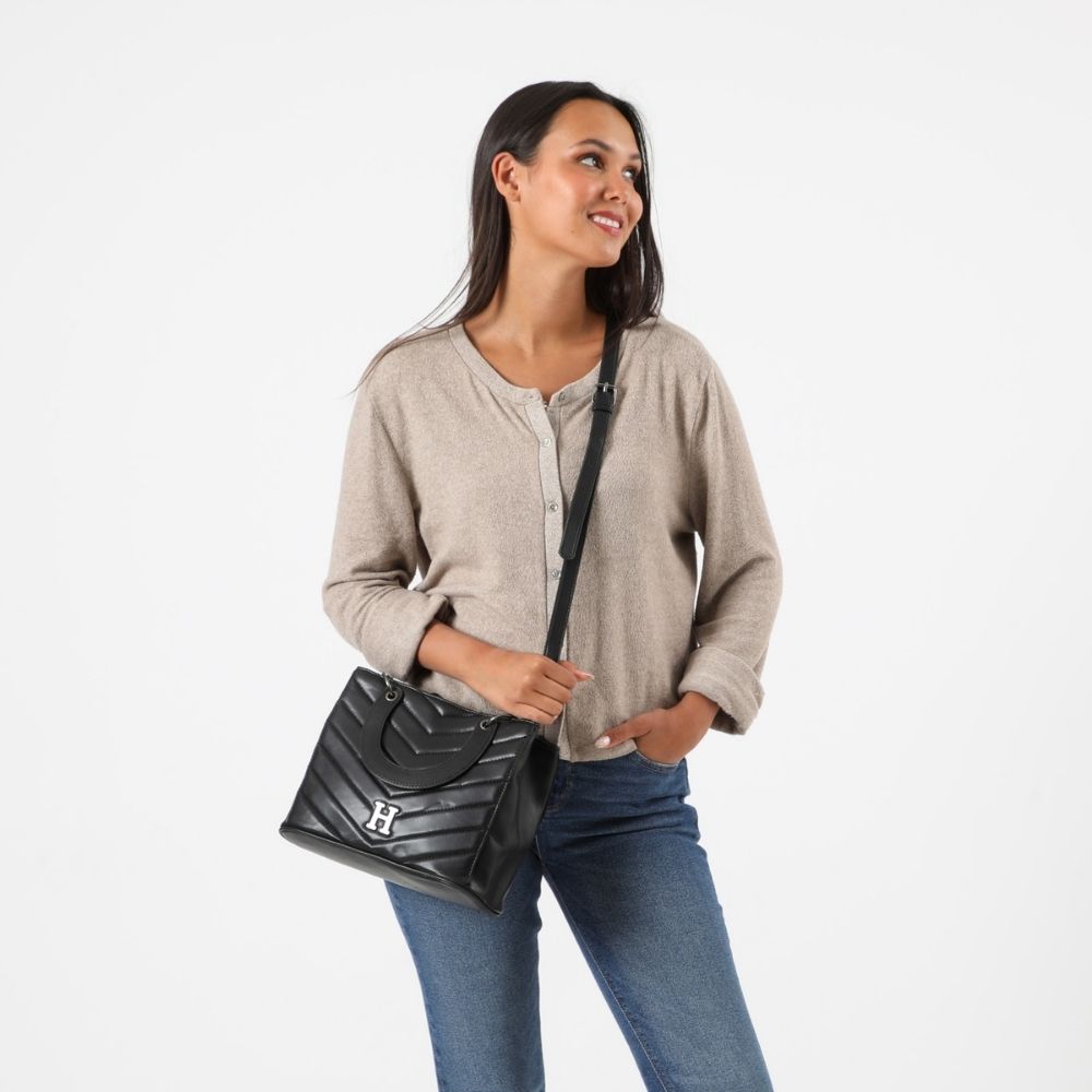 Cartera Cruzada Cassey Negro Humana