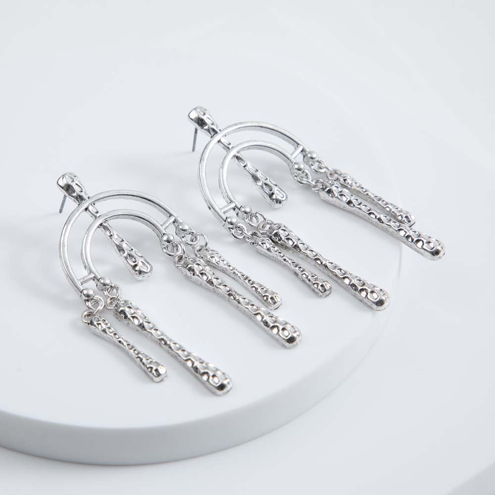 Aros Largo Lennon Plateado i-D