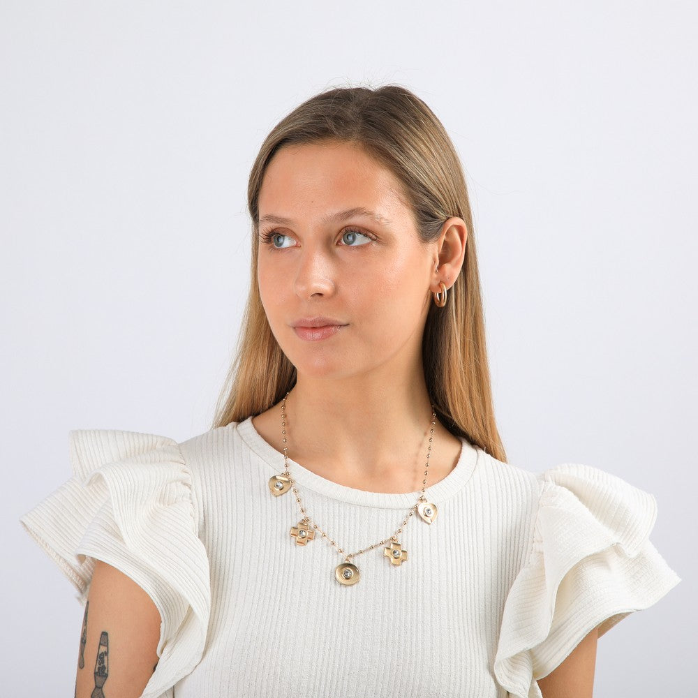 Set De Collar Ivo Dorado Humana