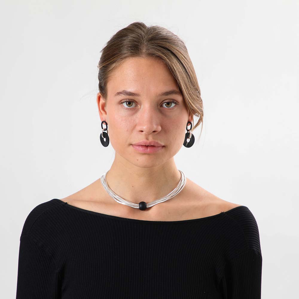 Collar Corto Petra Plateado Tatienne