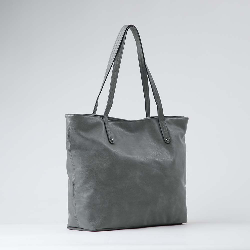 Cartera Hombro Stone Plateada Humana