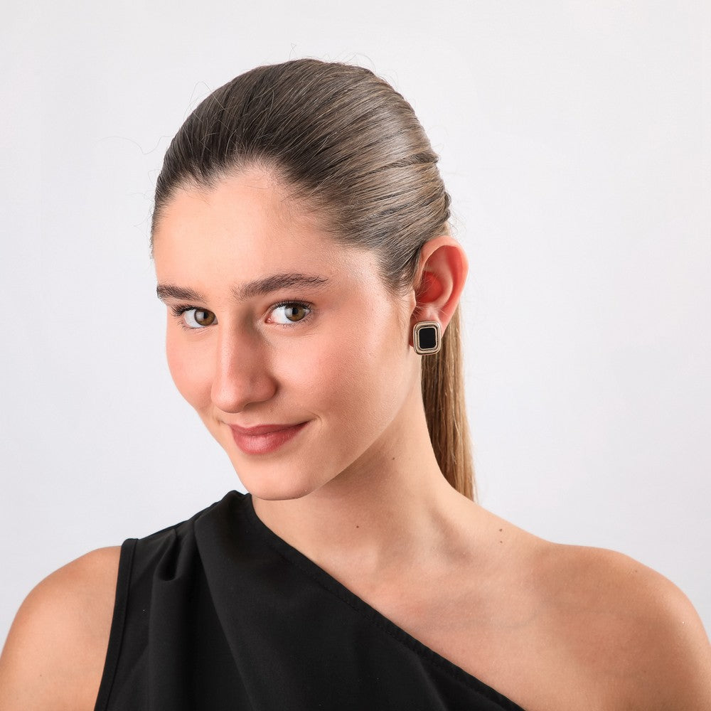 Aros Clip Bold Dorado Humana