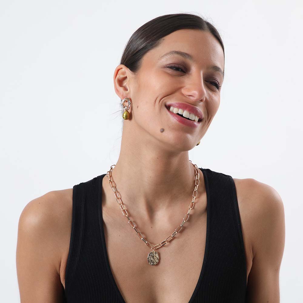 Collar Corto Peara Dorado i-D
