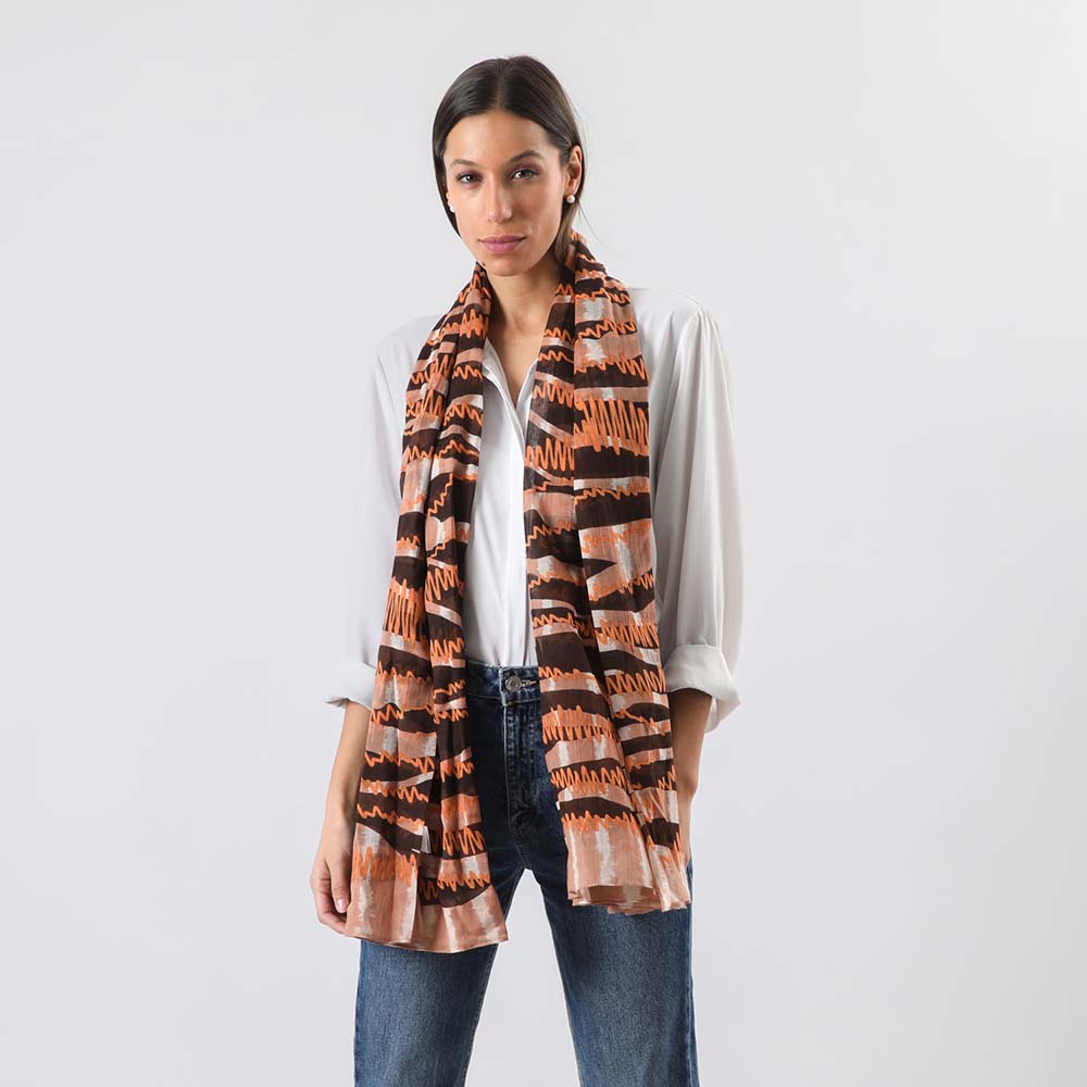 Pañuelo Estampado Almendra Café Tatienne